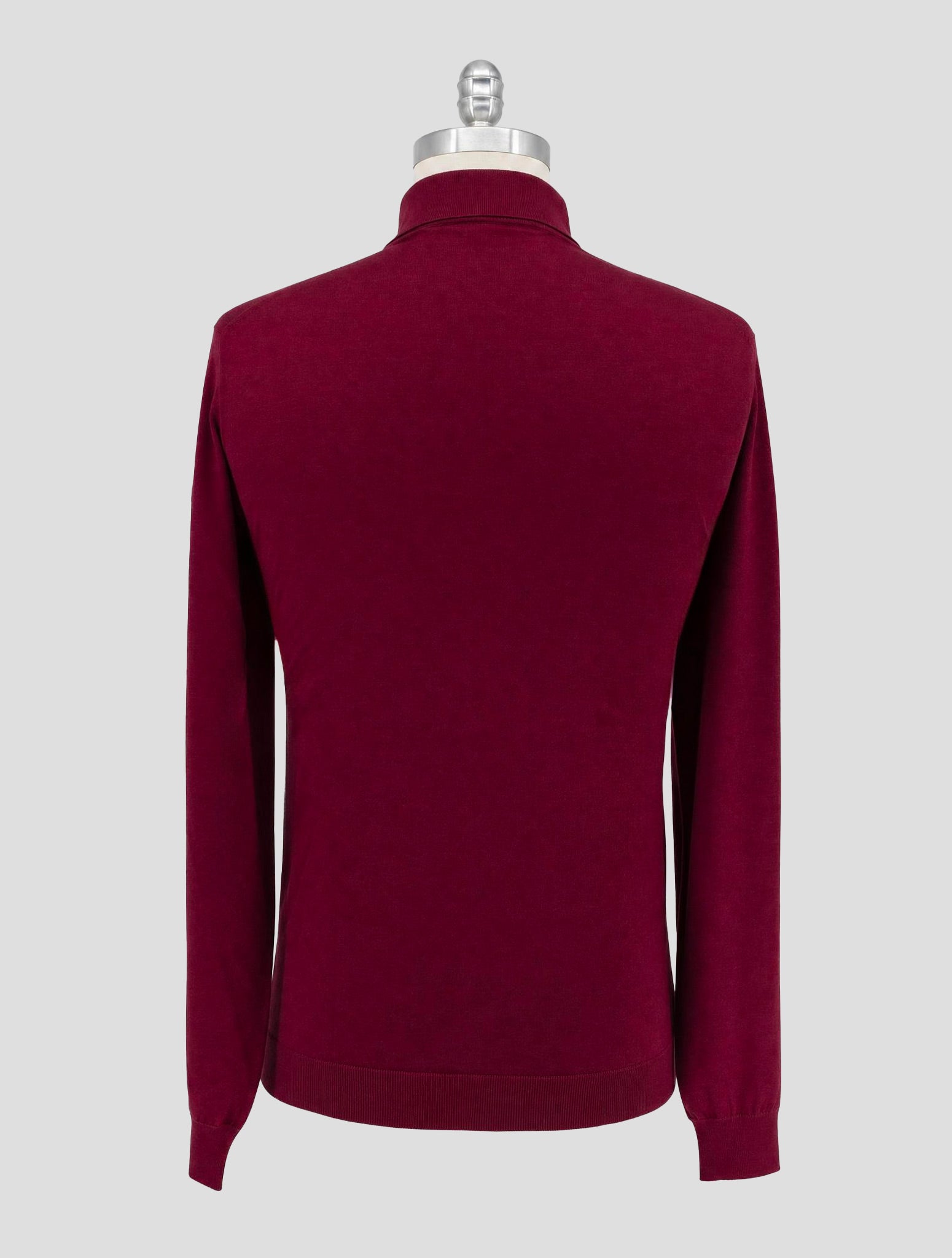 Kiton Burgundy Cashmere Silk Sweater Polo