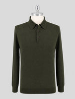 Kiton Green Cashmere Silk Sweater Polo