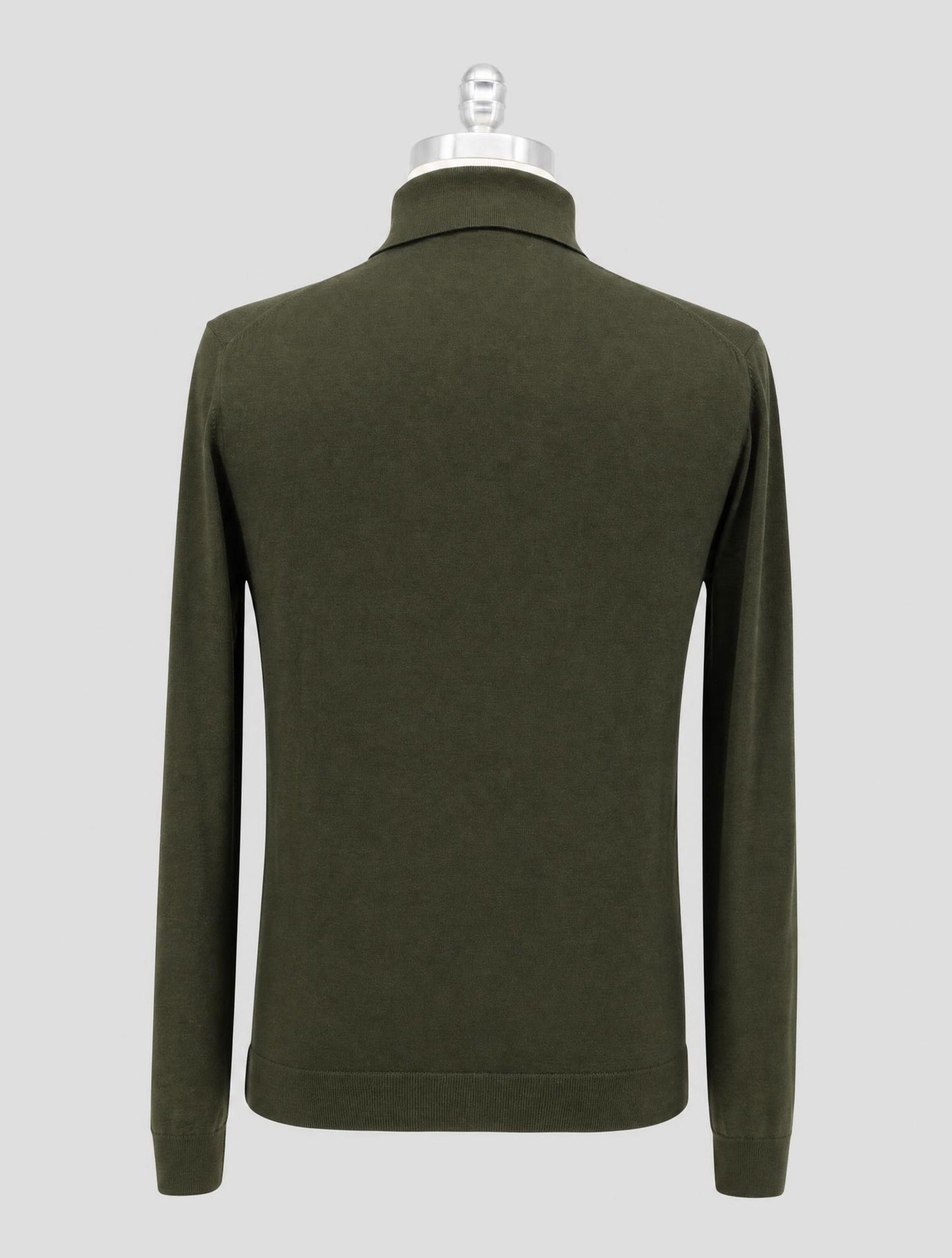 Kiton Green Cashmere Silk Sweater Polo