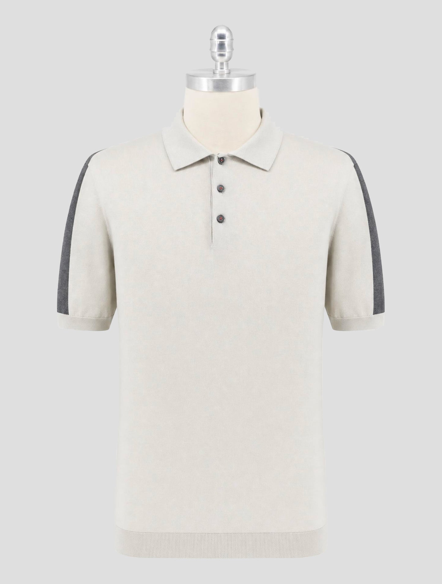 Kiton Gray Cotton  Polo