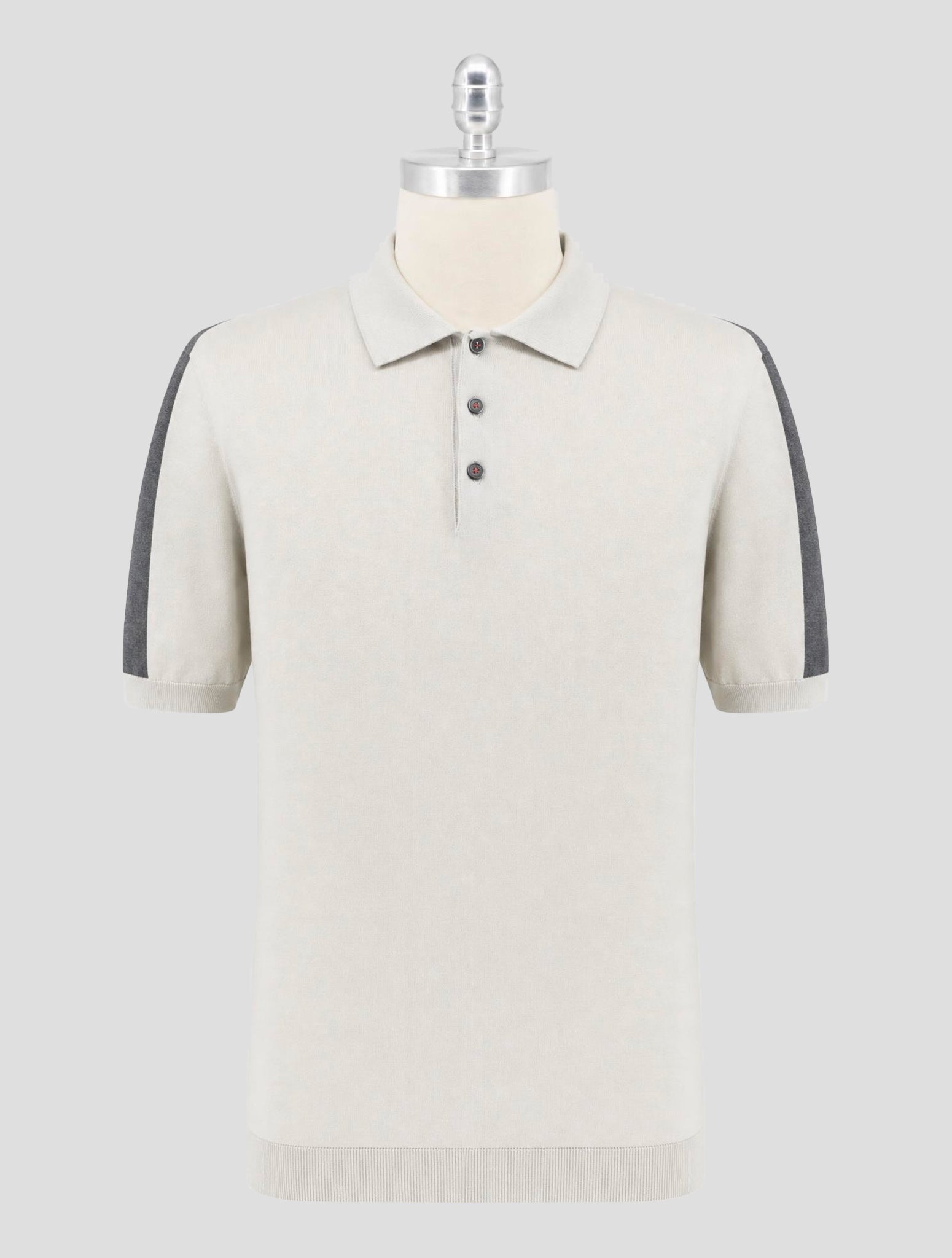 Kiton Gray Cotton  Polo