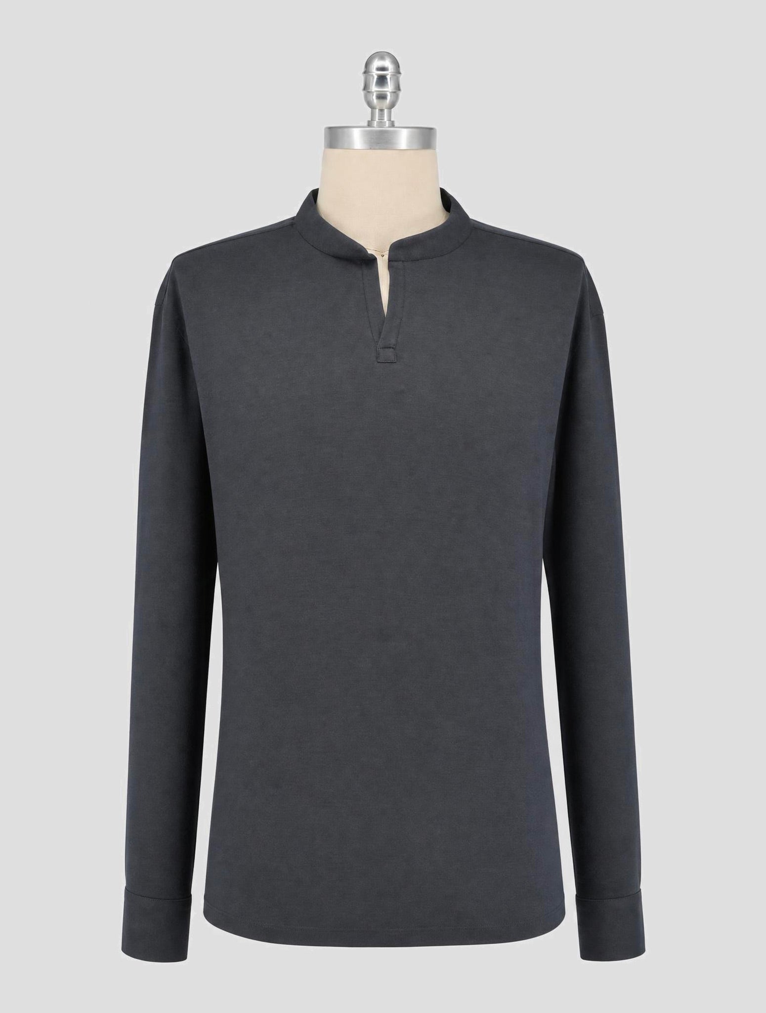 Kiton Blue Cotton Shirt