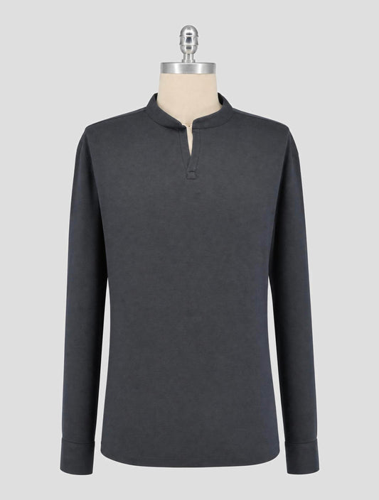 Kiton Blue Cotton Shirt