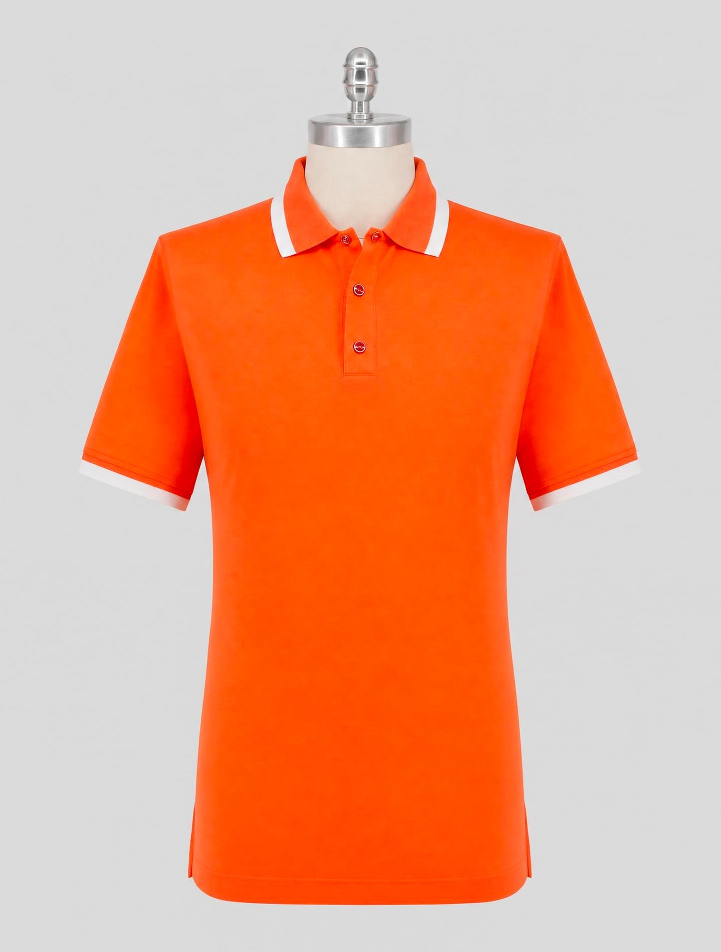 Kiton Orange Cotton Polo