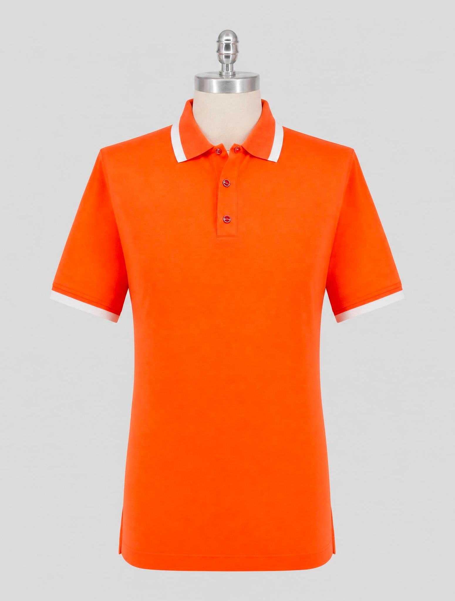 Kiton Orange Cotton Polo