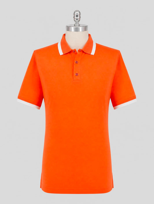 Kiton Orange Cotton Polo