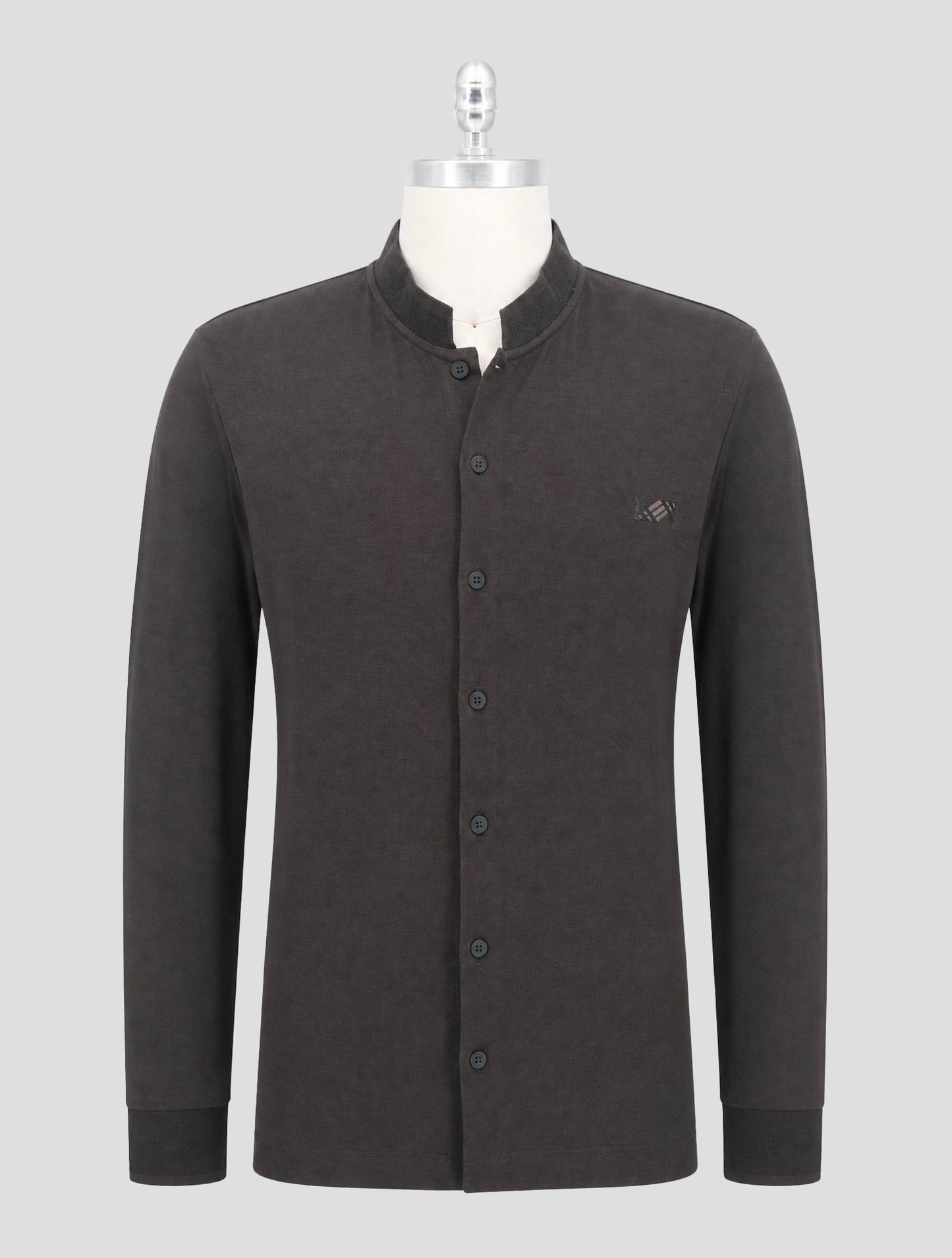 Kiton Knt Brown Cotton Silk Shirt