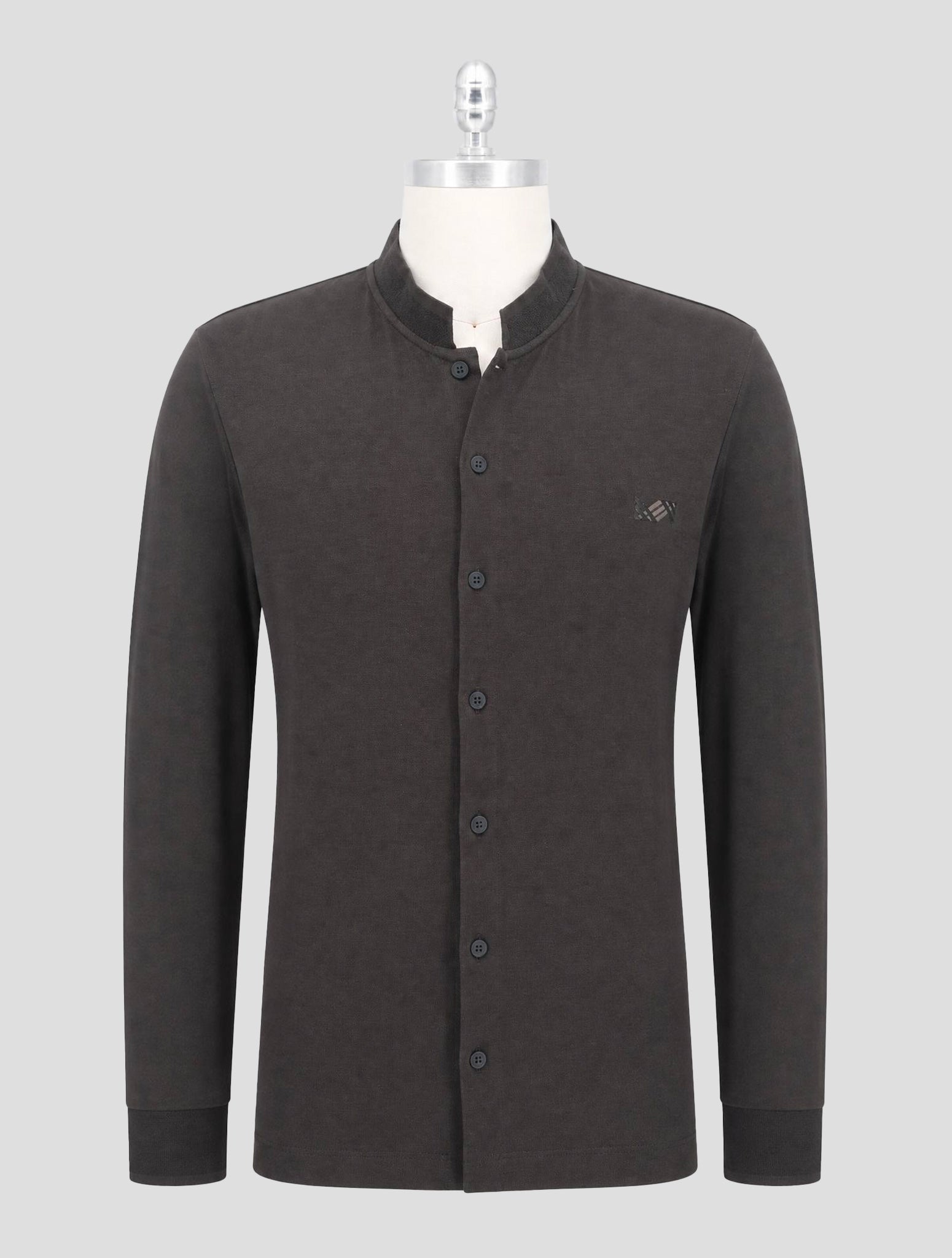 Kiton Knt Brown Cotton Silk Shirt