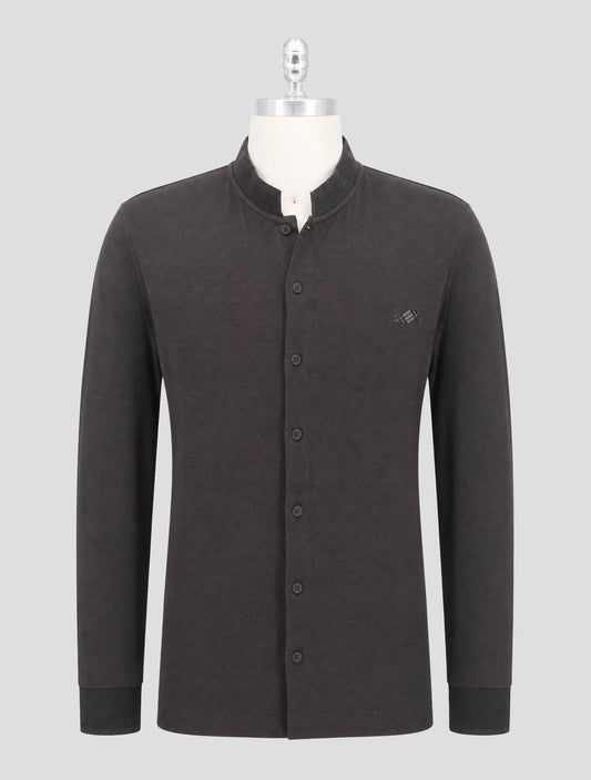Kiton Knt Brown Cotton Silk Shirt