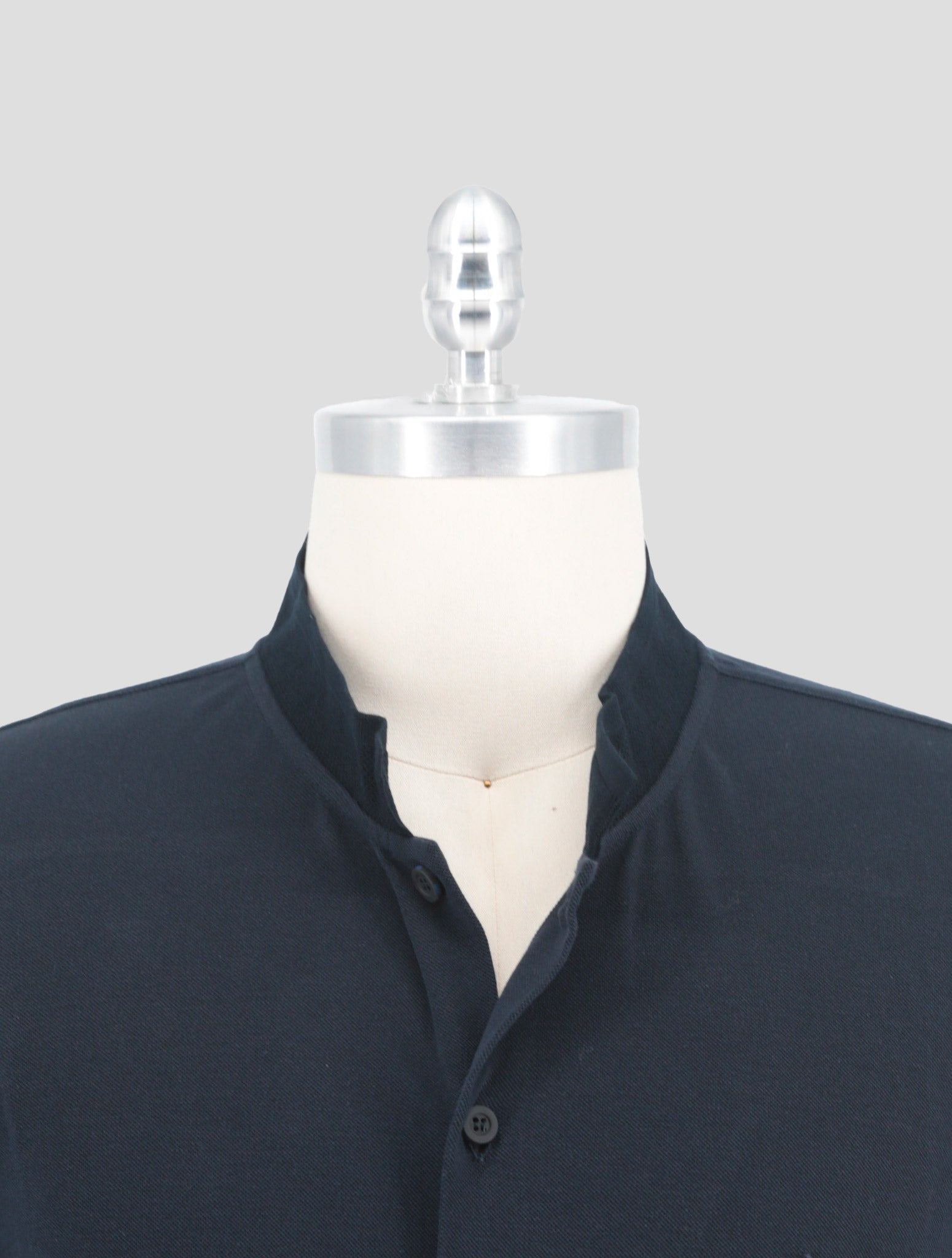 Kiton Knt Blue Cotton Silk Shirt