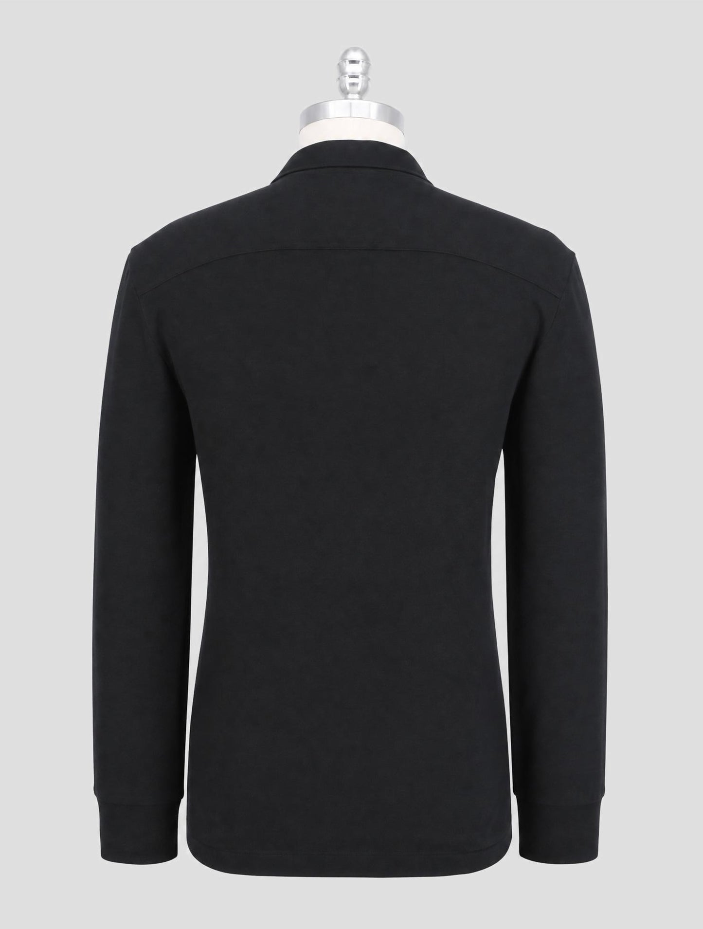 Kiton Knt Black Cotton Silk Shirt