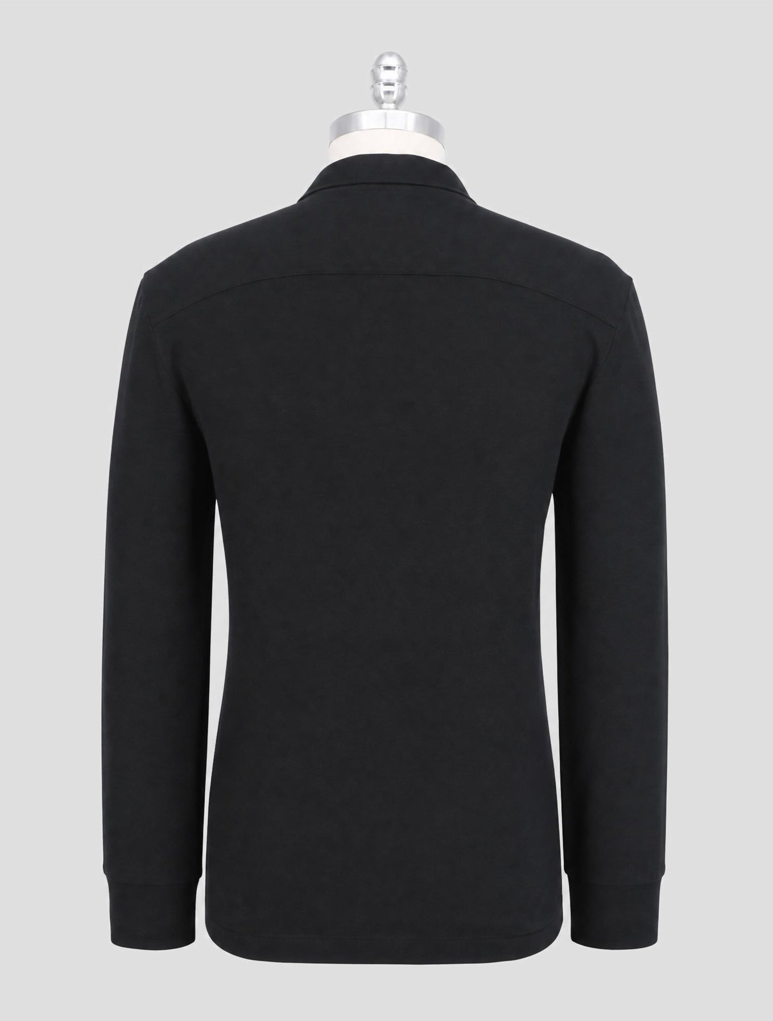 Kiton Knt Black Cotton Silk Shirt