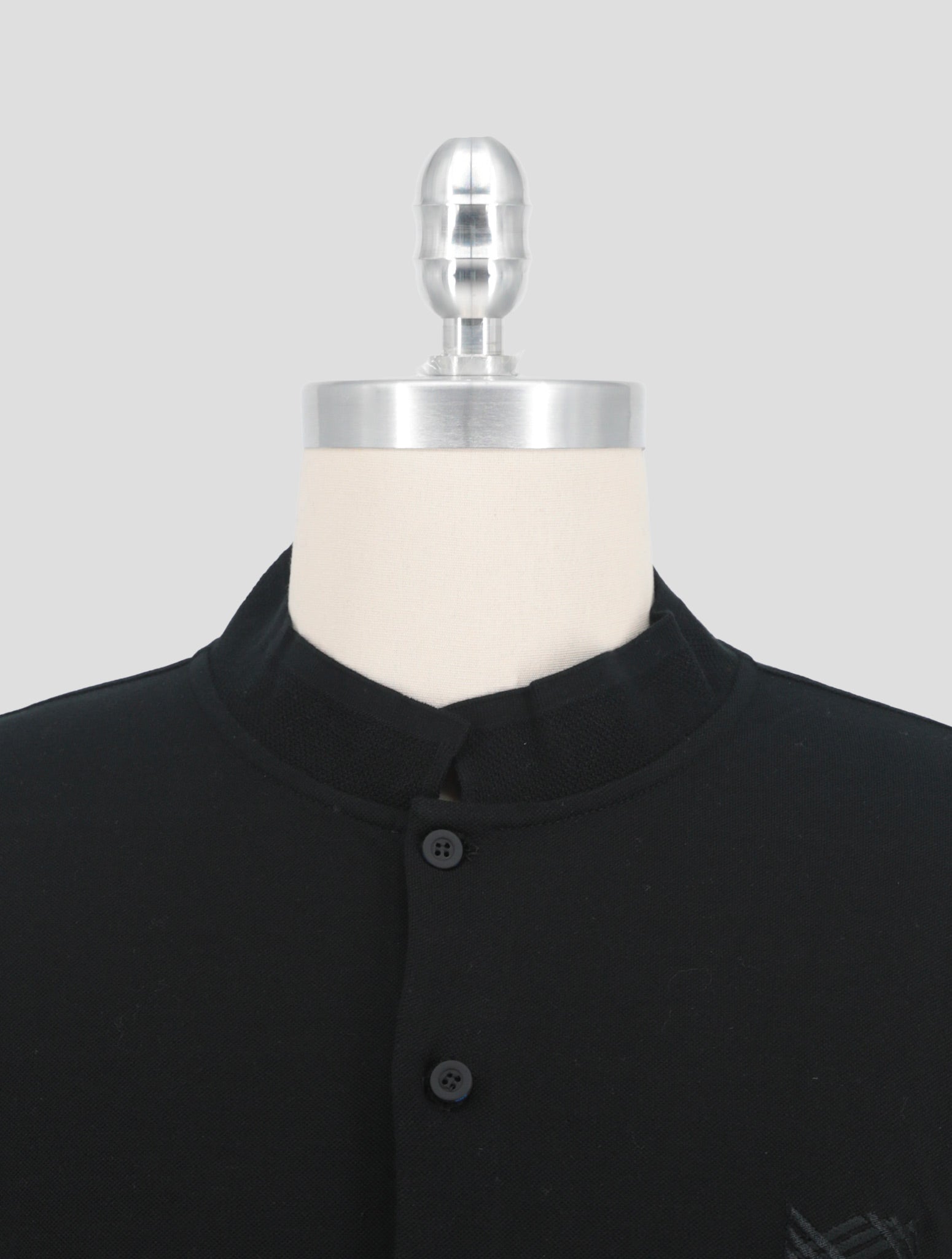 Kiton Knt Black Cotton Silk Shirt