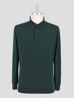 Kiton Green Cashmere Silk Sweater Polo