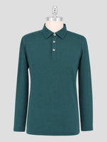Kiton Green Cotton Cashmere Sweater Polo