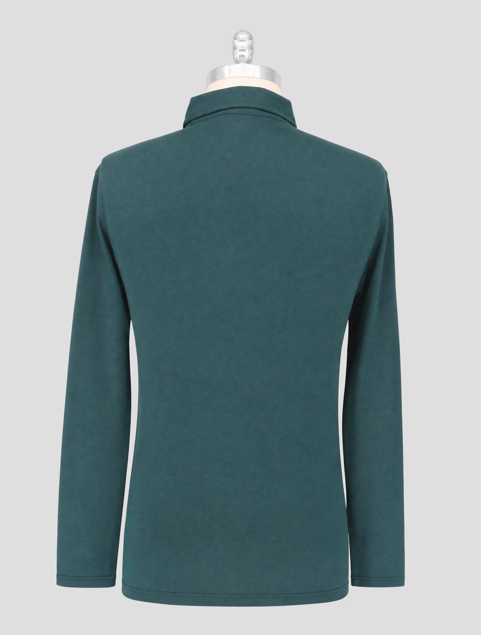 Kiton Green Cotton Cashmere Sweater Polo