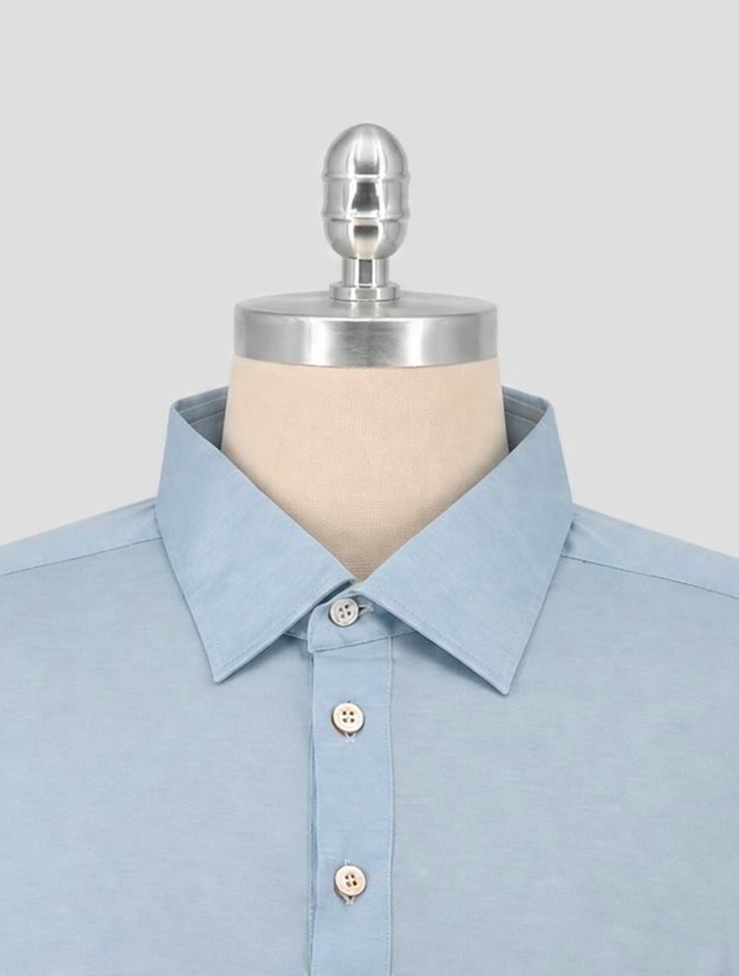 Kiton Light Blue Cotton Shirt