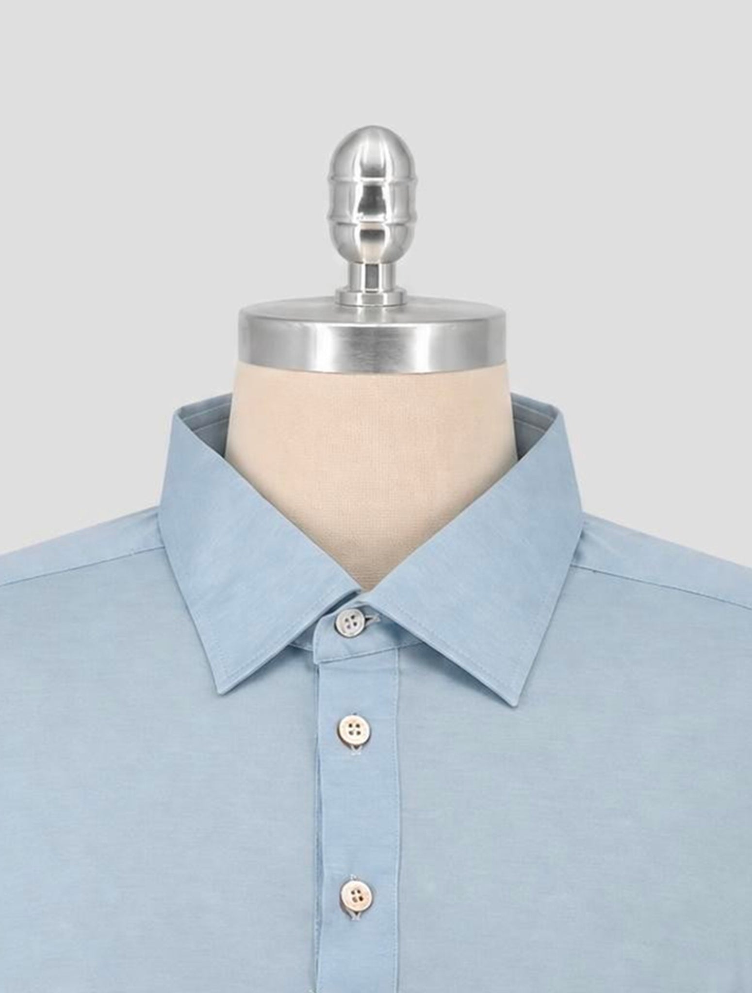 Kiton Light Blue Cotton Shirt