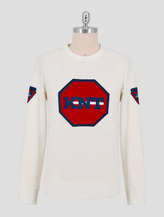Kiton Knt White Cotton Sweater Crewneck