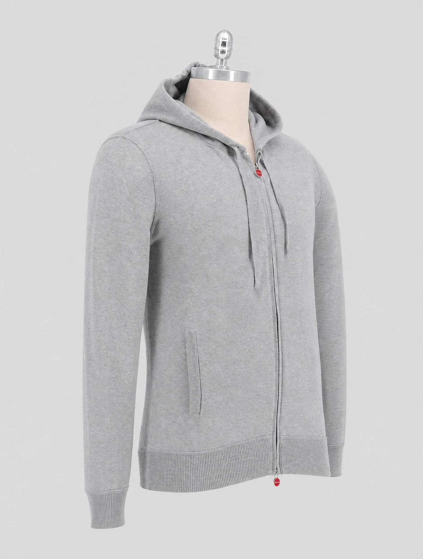 Kiton Gray Cashmere Sweater Hoodie