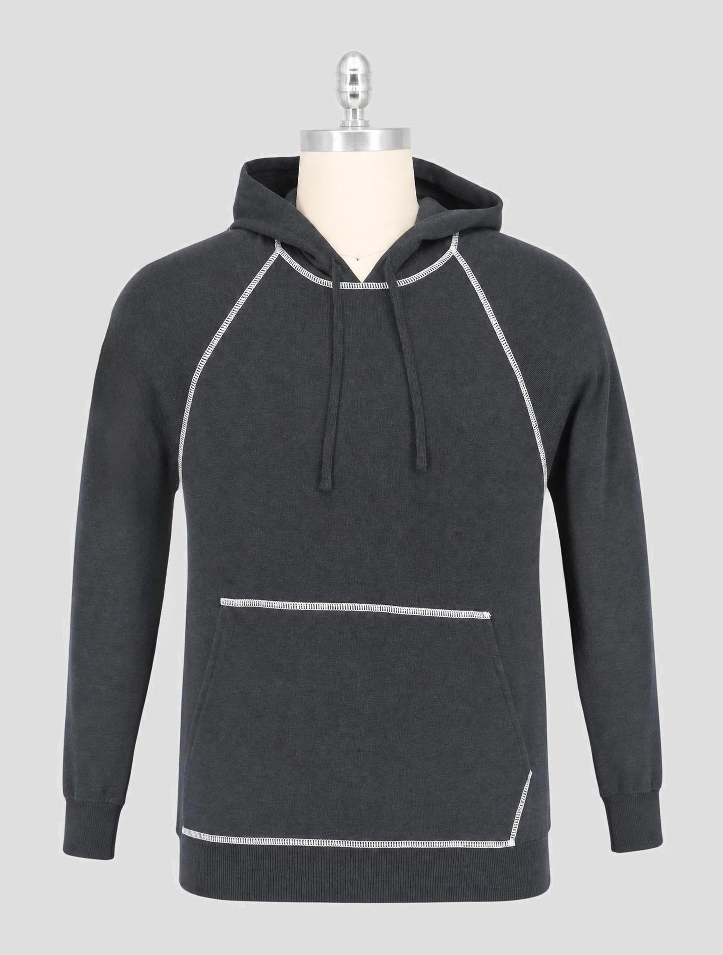 Kiton Dark Blue Cotton Sweater Hoodie