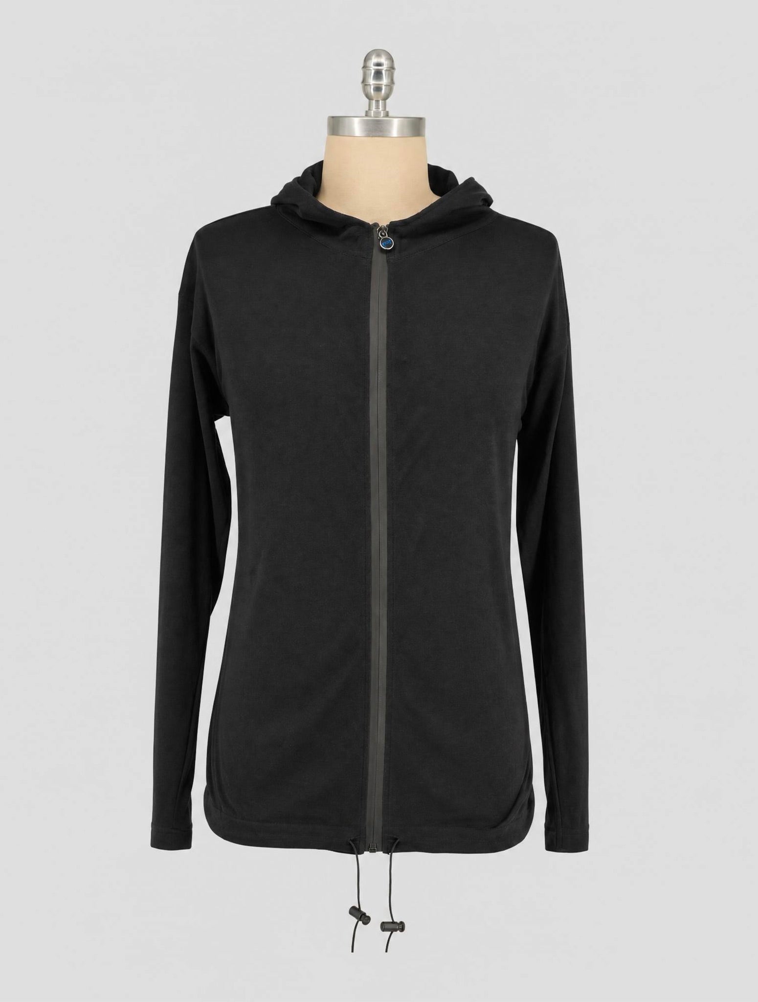 Kiton Black Cotton Sweater Full Zip