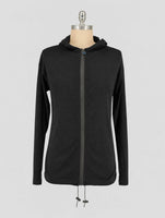 Kiton Black Cotton Sweater Full Zip