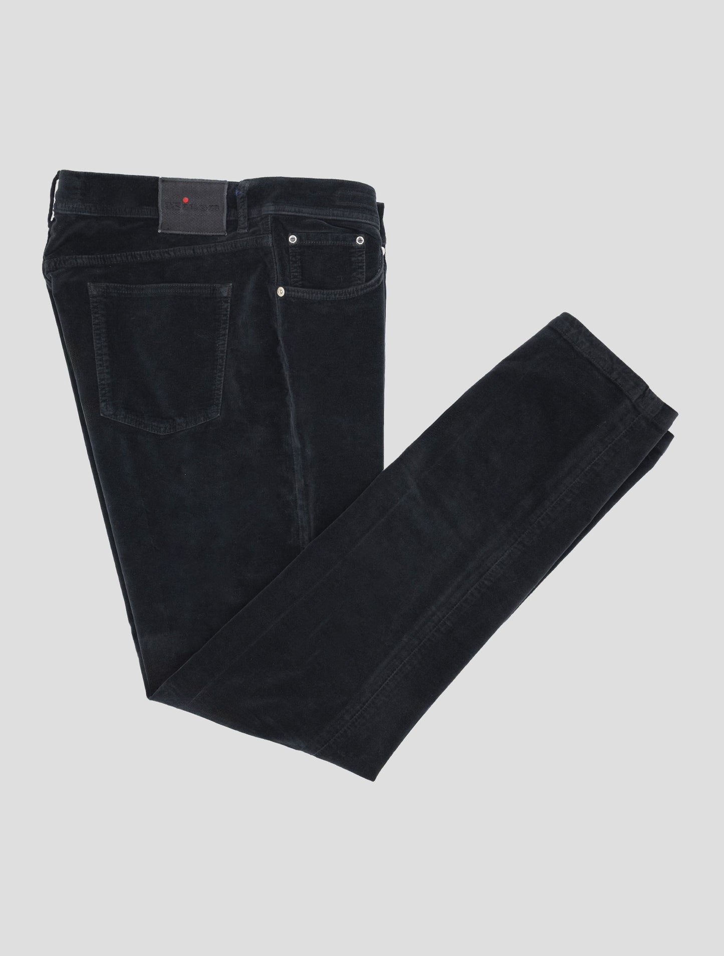 Kiton Black Cotton Ea Velvet Pants
