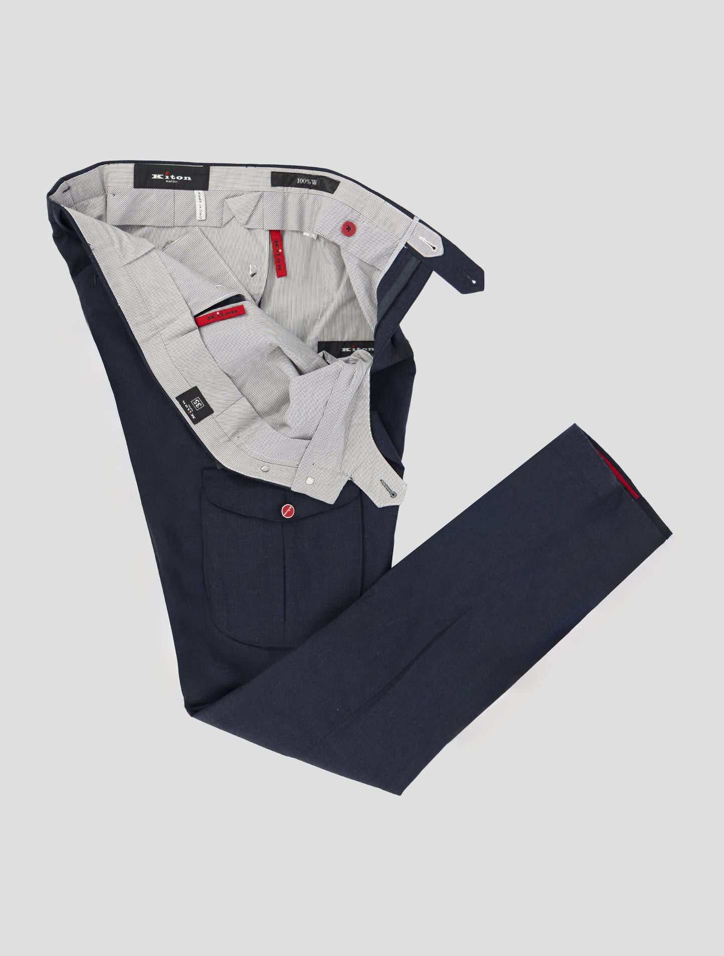 Kiton Blue Cashmere Pants