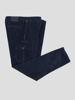 Kiton Blue Cotton Cashmere Ea Cargo Velvet Pants