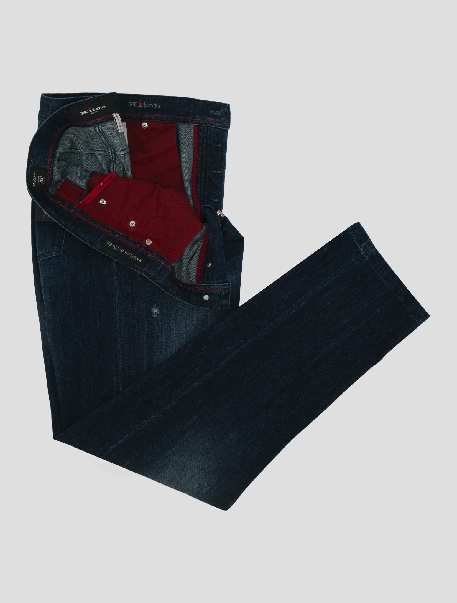 Kiton Blue Cotton Ea Jeans