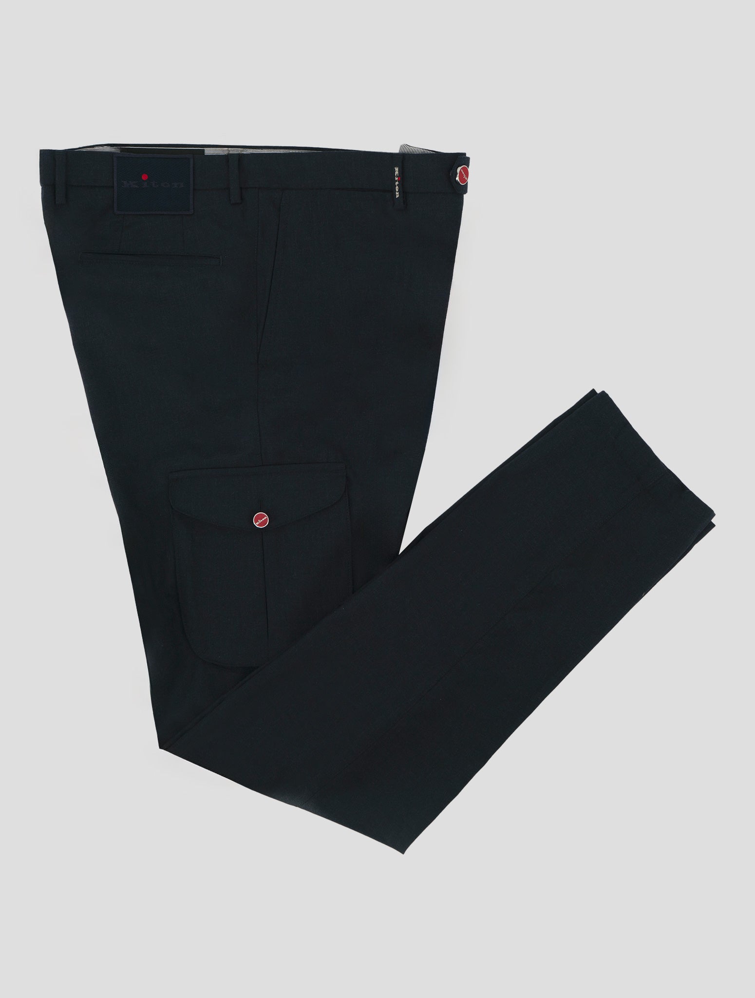 Kiton Blue Cashmere Cargo Pants
