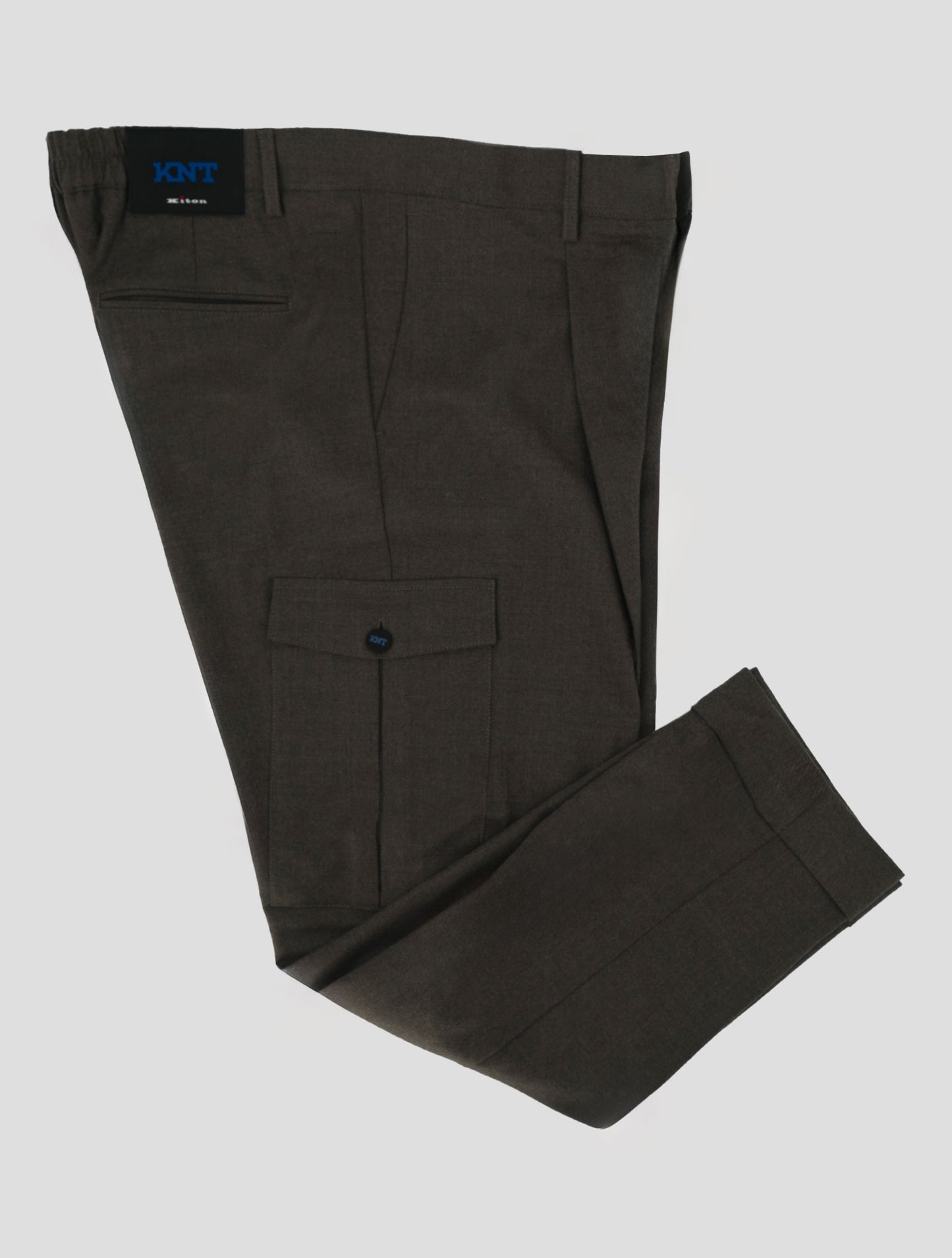 Kiton KNT Brown Virgin Wool Ea Cargo Pants