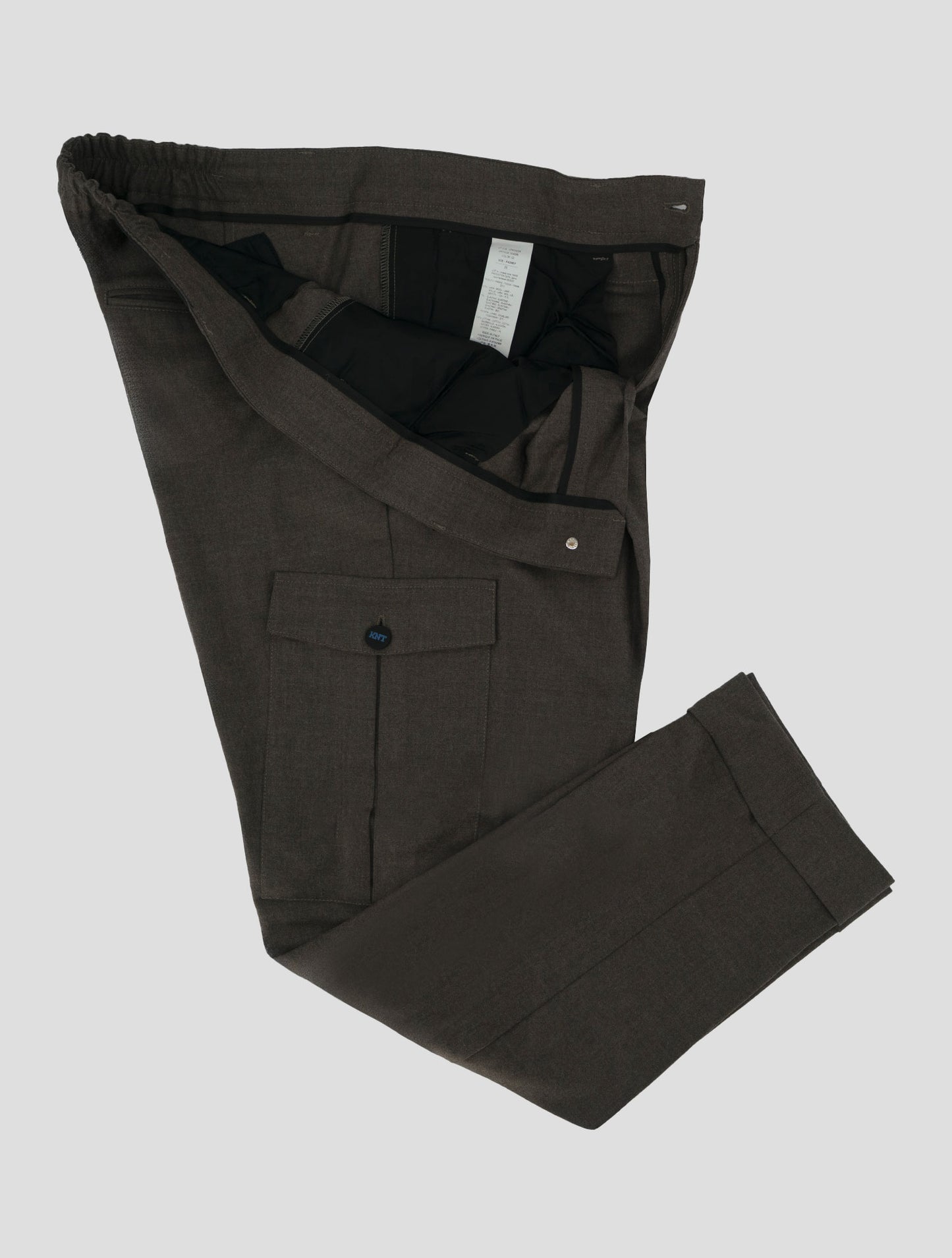 Kiton KNT Brown Virgin Wool Ea Cargo Pants