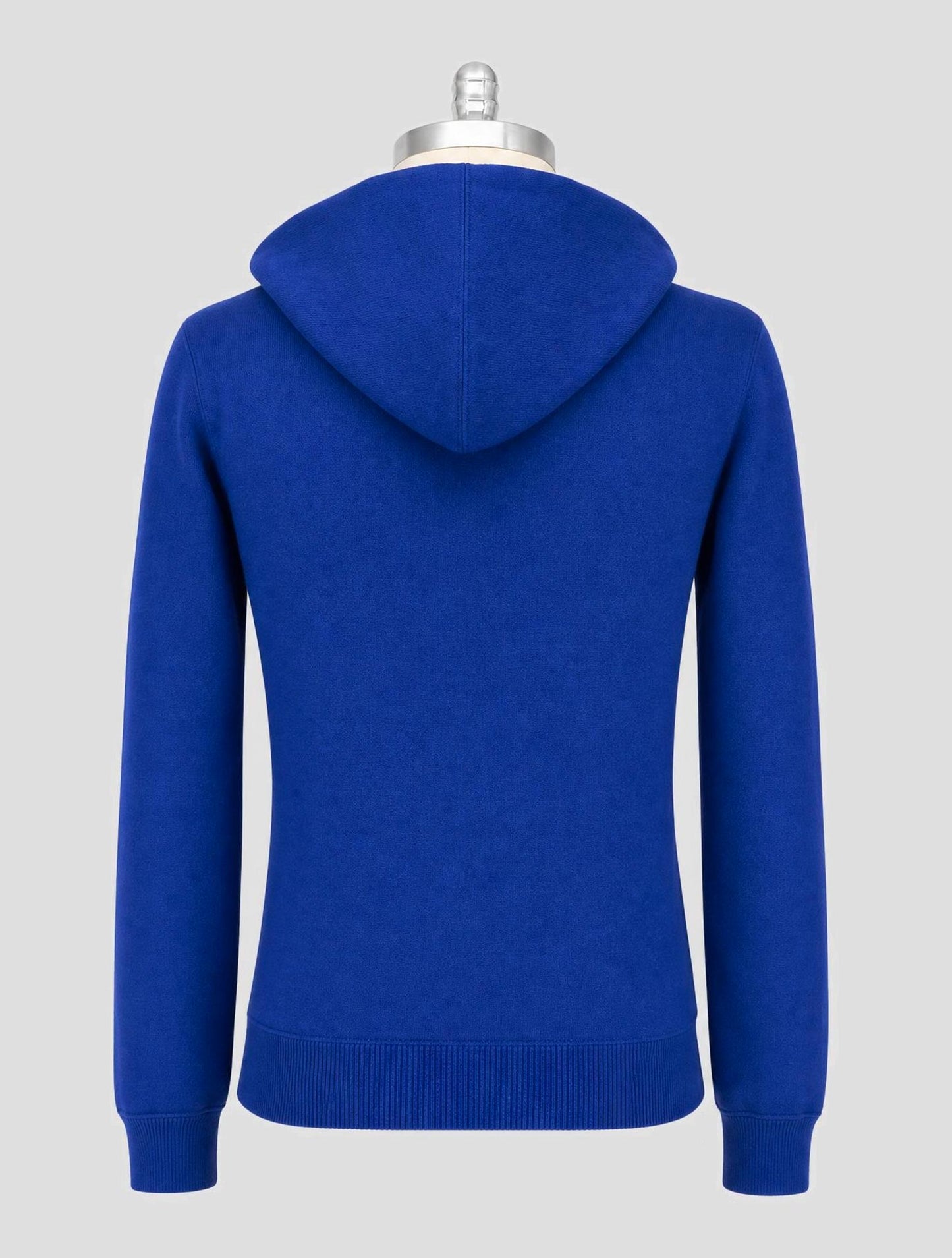 Kiton Blue Cashmere Sweater Hoodie