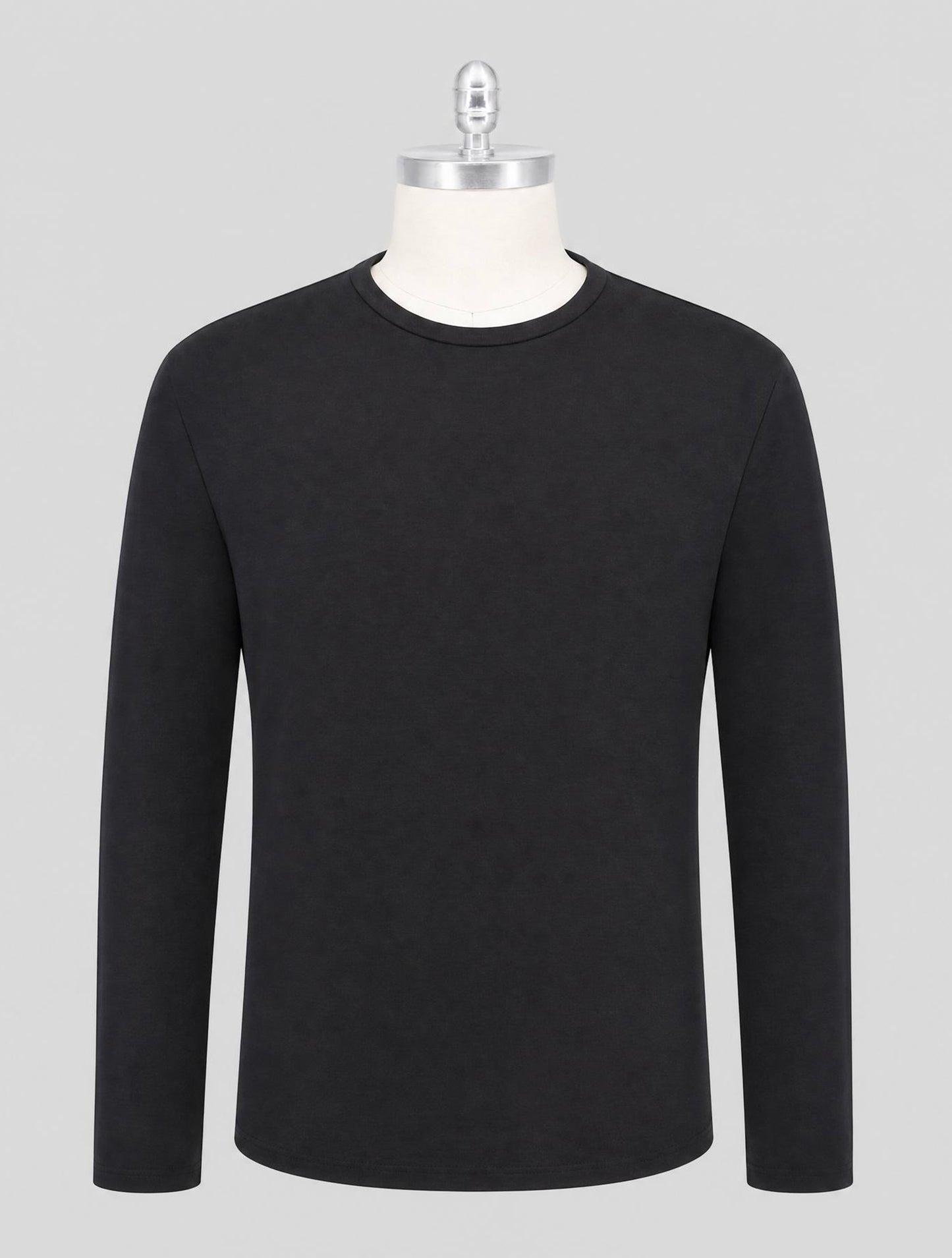 Kiton Black Cotton Sweater Crewneck