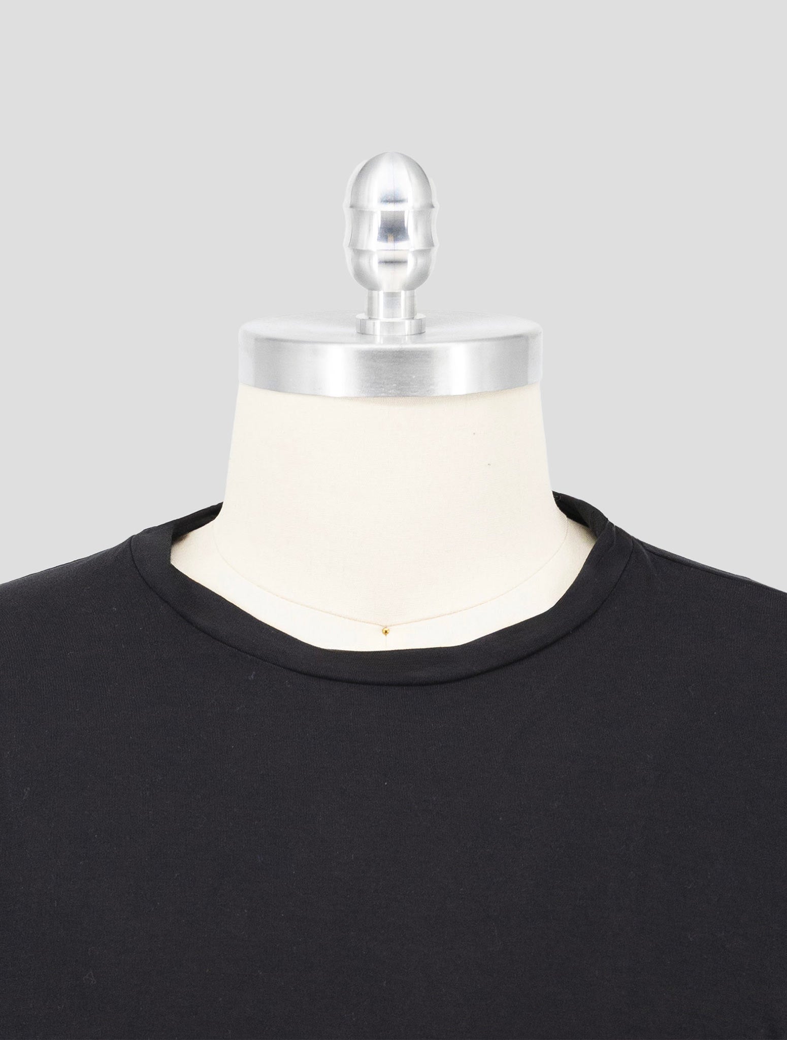 Kiton Black Cotton Sweater Crewneck