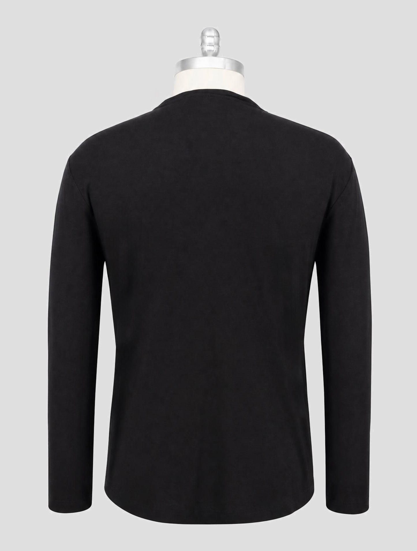 Kiton Blue Cotton Sweater Crewneck