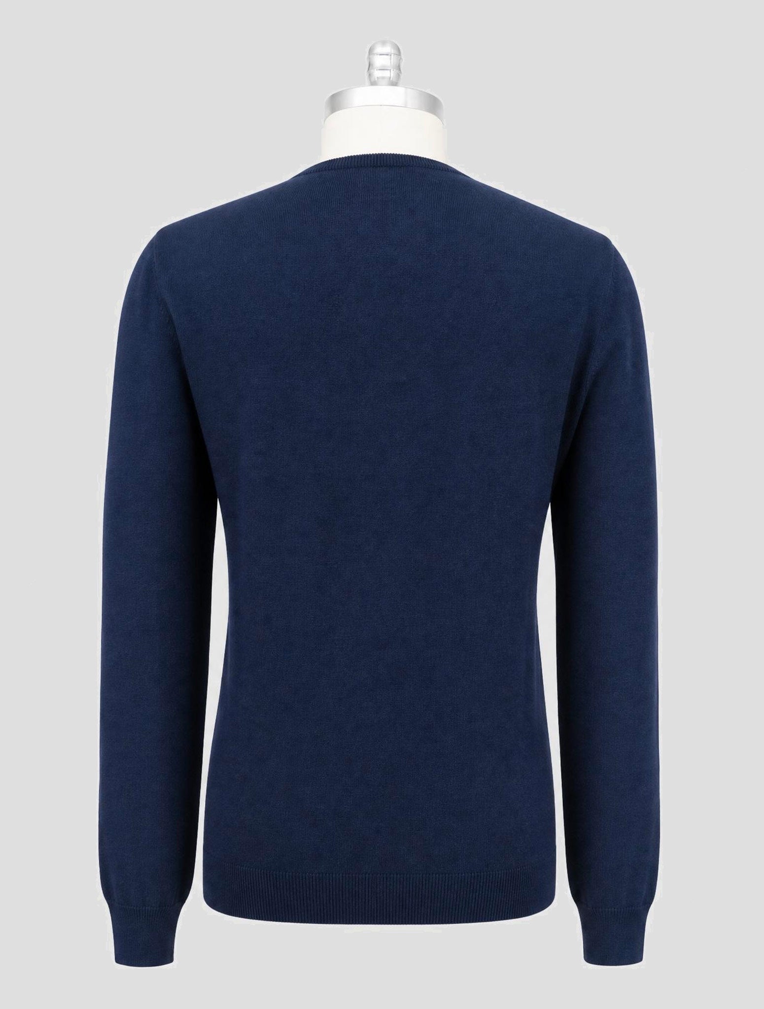 Kiton Blue Cashmere Sweater V-Neck