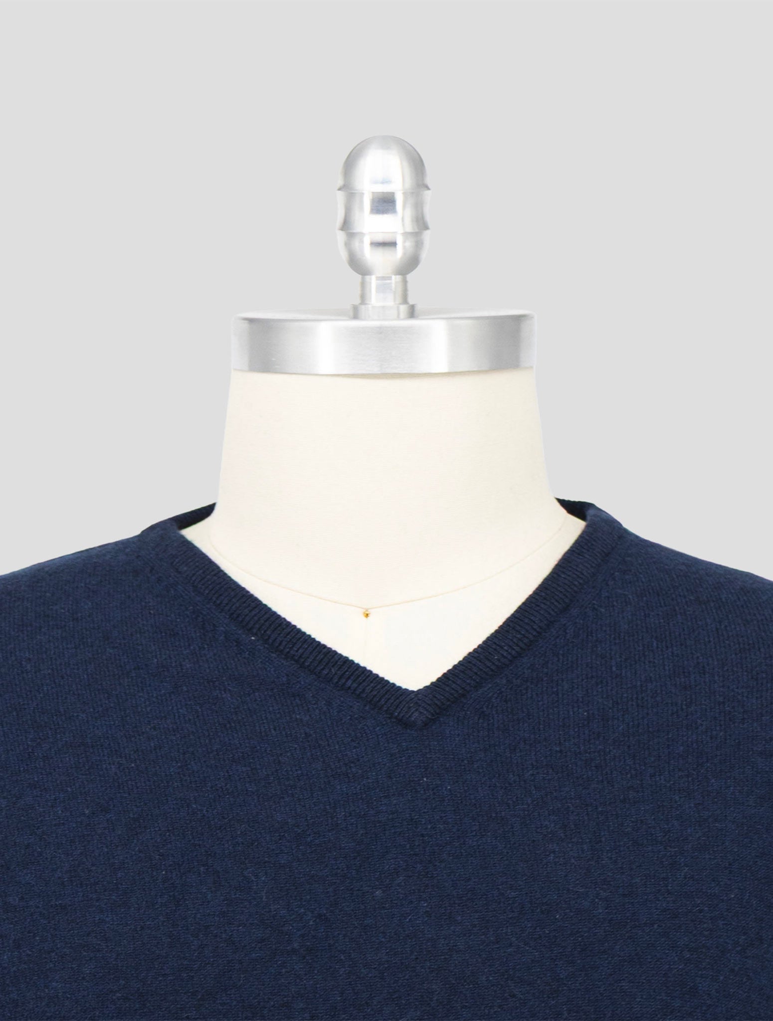 Kiton Blue Cashmere Sweater V-Neck