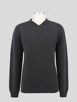 Kiton Gray Cashmere Sweater Half Zip
