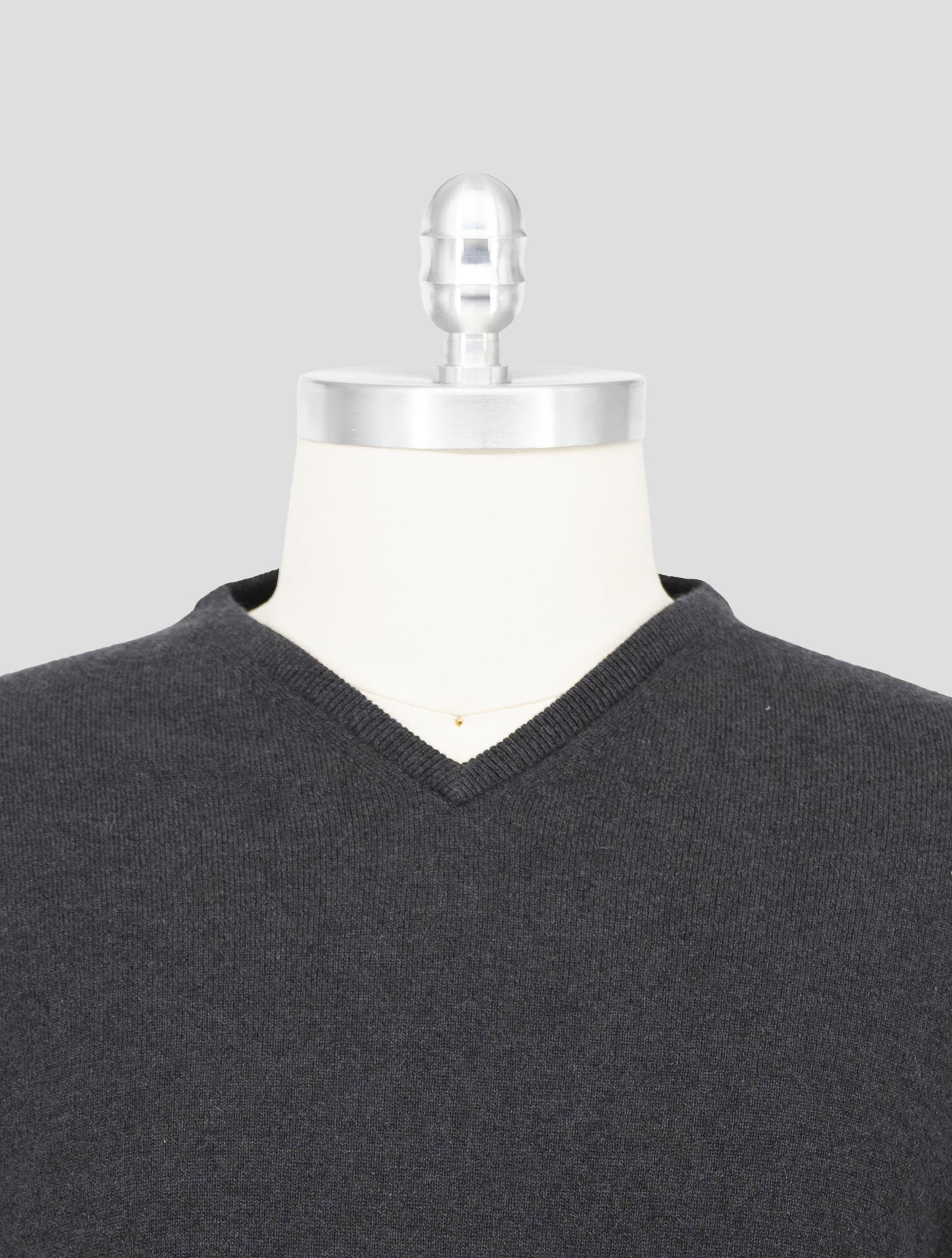 Kiton Gray Cashmere Sweater Half Zip