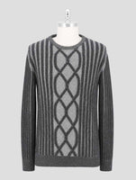 Kiton Knt Gray Virgn Wool Cashmere Sweater Crewneck