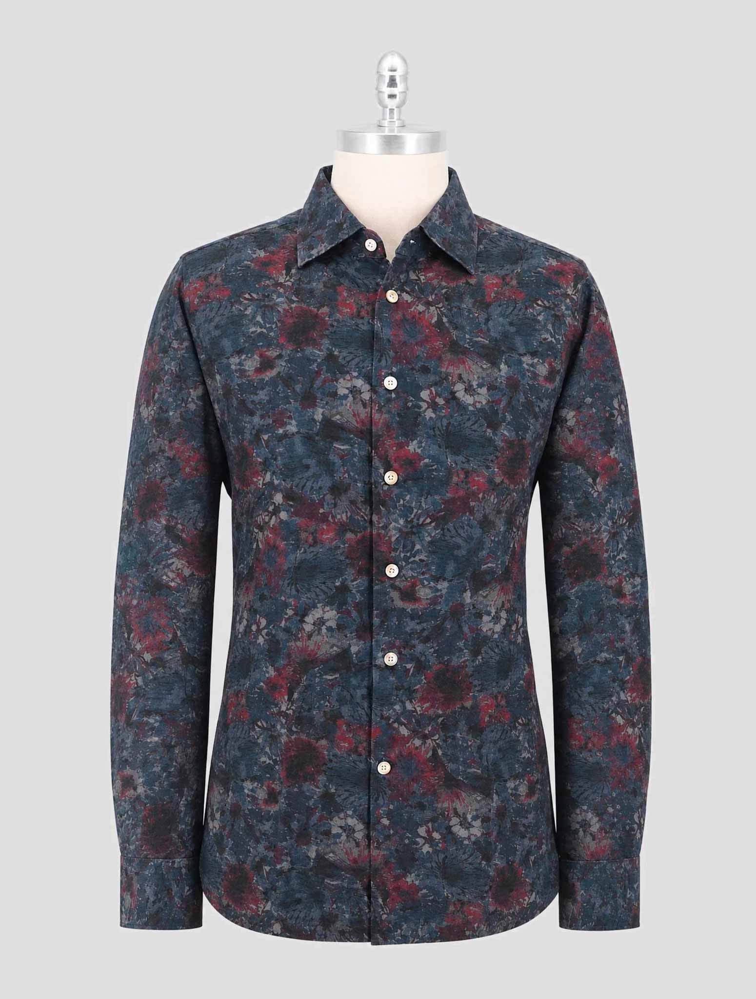Kiton Blue Cotton Shirt