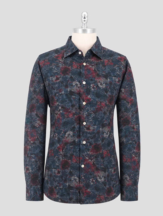 Kiton Blue Cotton Shirt