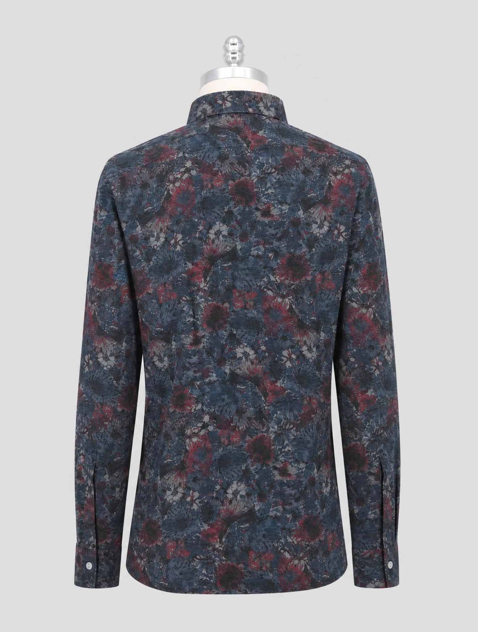 Kiton Blue Cotton Shirt