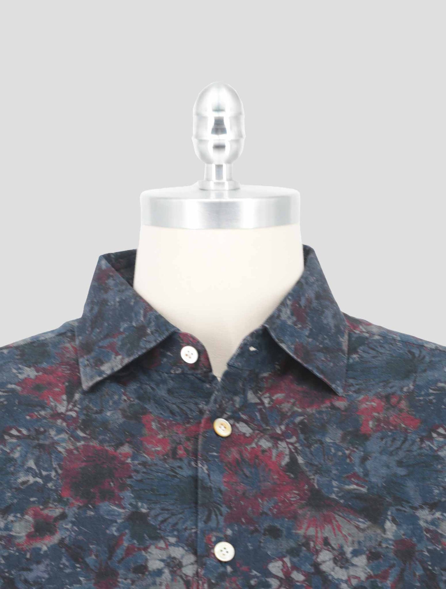 Kiton Blue Cotton Shirt