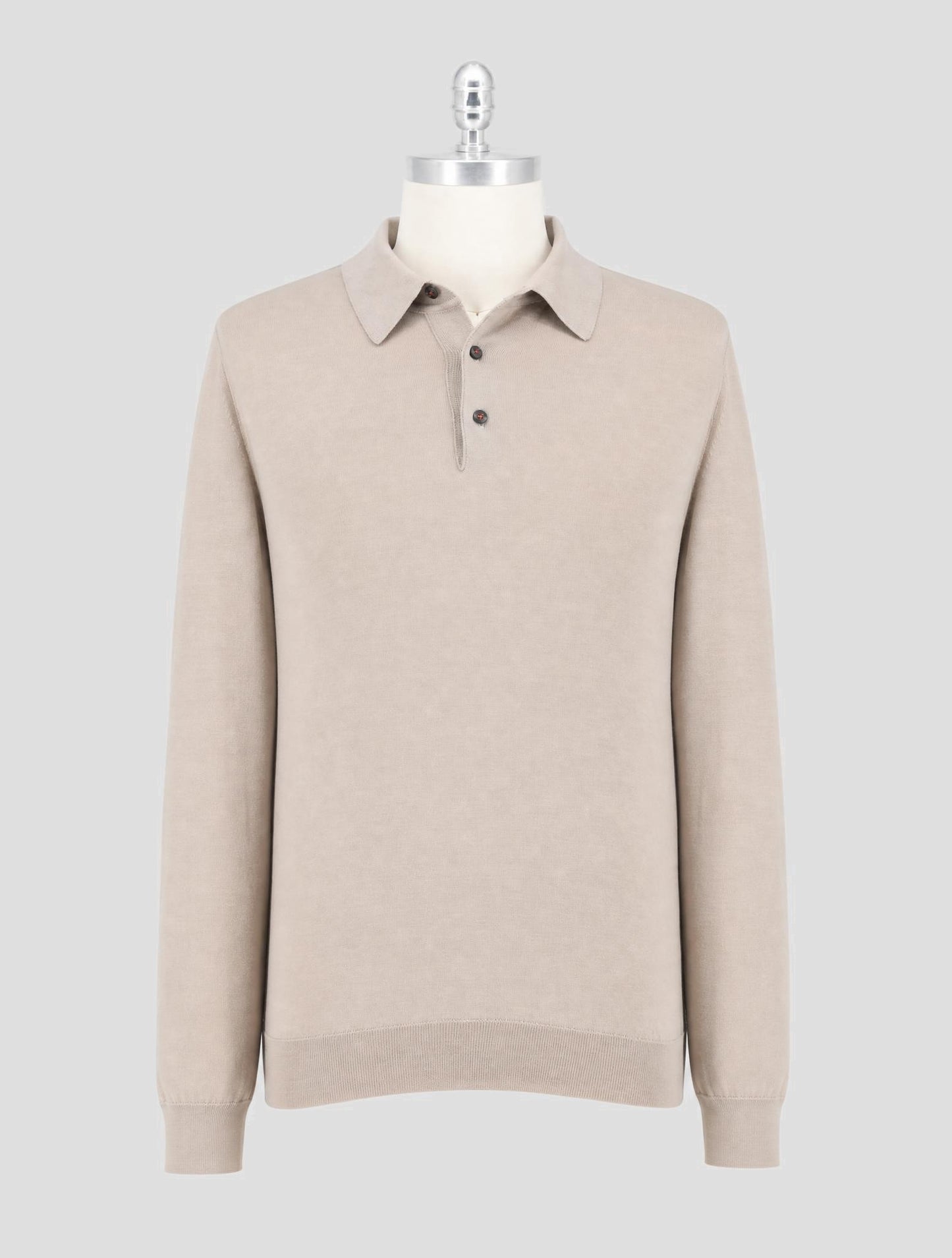 Kiton Gray Cashmere Silk Sweater Polo