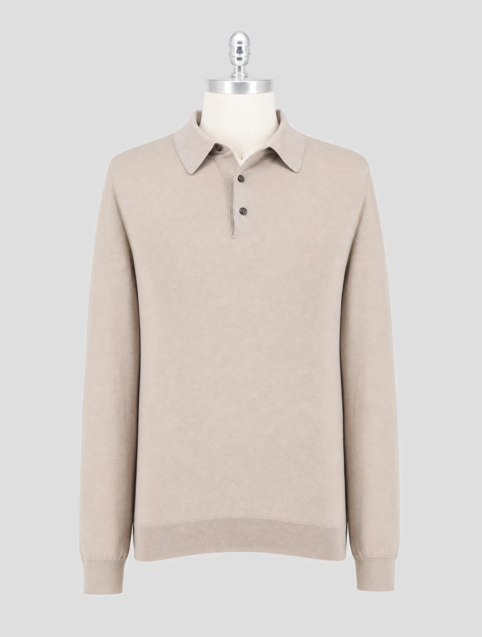 Kiton Gray Cashmere Silk Sweater Polo