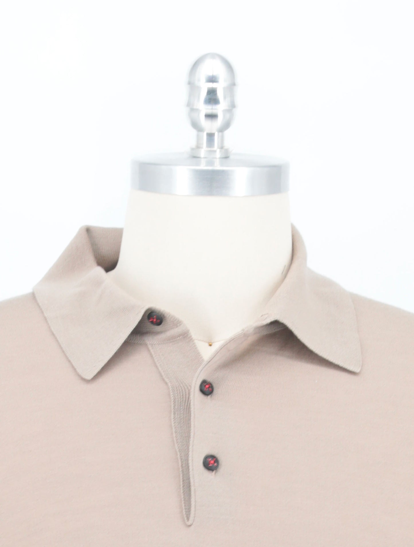 Kiton Gray Cashmere Silk Sweater Polo